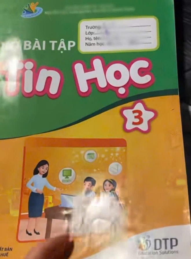 Xác minh vở bài tập Tin học lớp 3 có đường link dẫn đến nội dung không phù hợp- Ảnh 1.