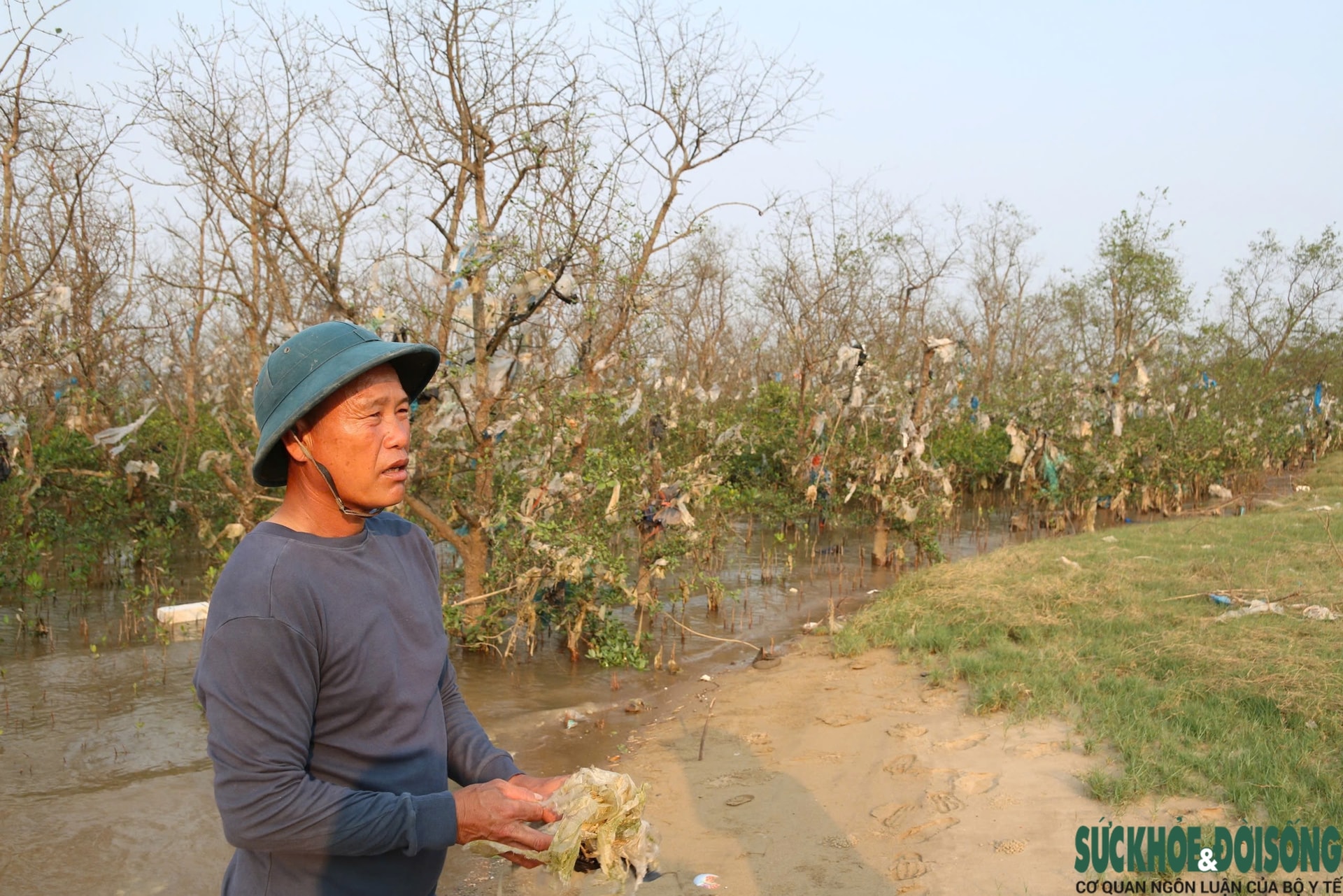 Rừng bần nguyên sinh ven sông Lam 'nghẹt thở' trong rác thải- Ảnh 11.
