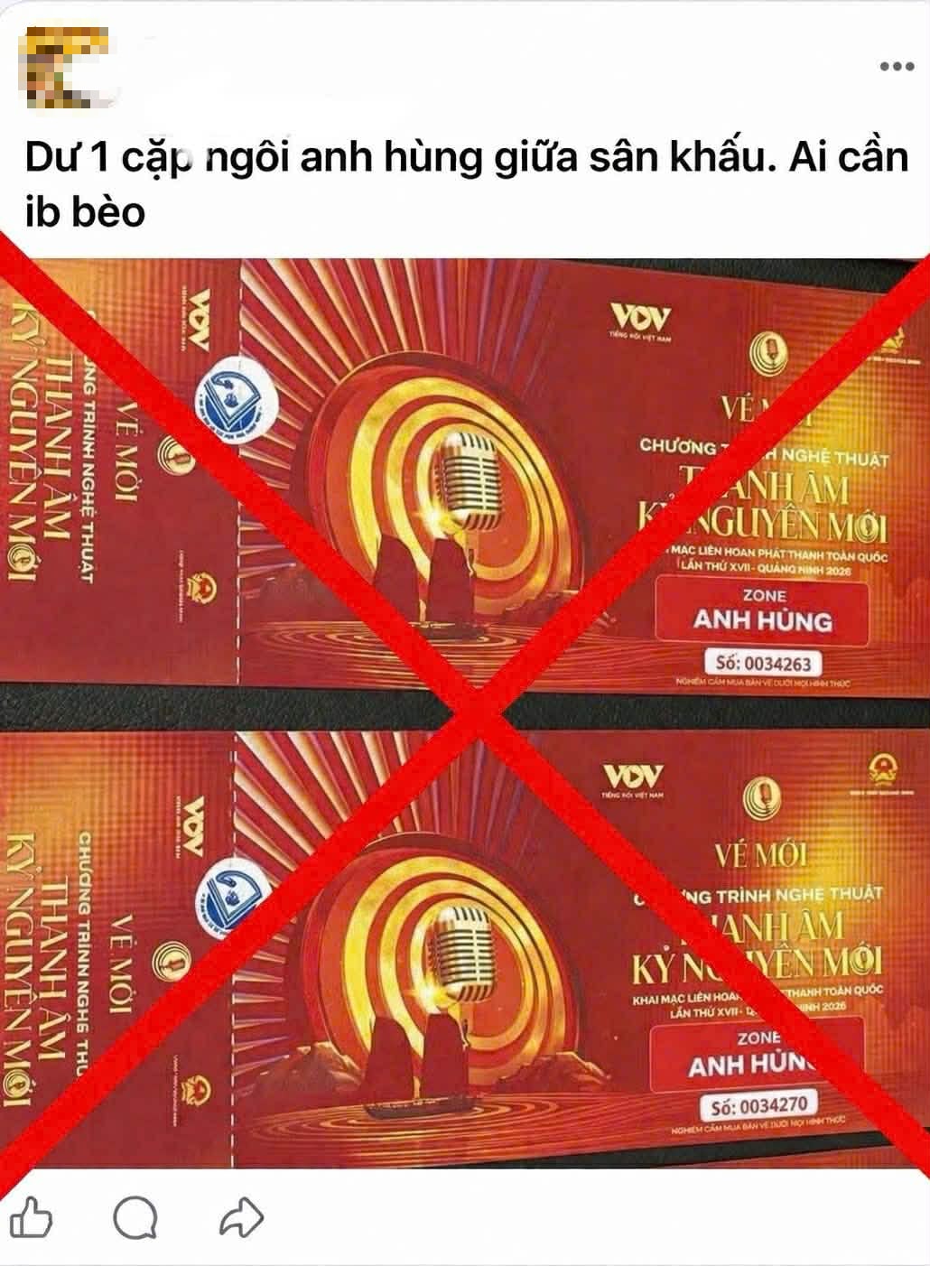 Cảnh báo rao bán vé mời concert 'Thanh âm kỷ nguyên mới'- Ảnh 1. Cảnh báo rao bán vé mời concert 'Thanh âm kỷ nguyên mới'- Ảnh 1.