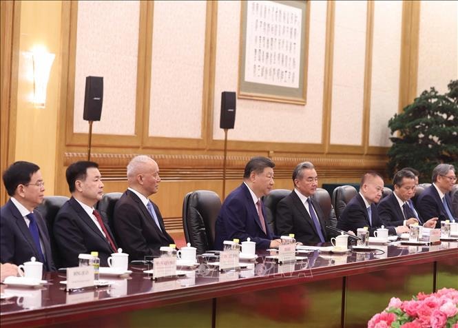 Tổng Bí thư, Chủ tịch nước Tô Lâm hội đàm với Tổng Bí thư, Chủ tịch nước Trung Quốc Tập Cận Bình - Ảnh 3.