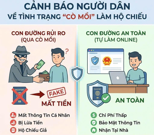 Thuê 'cò' làm hộ chiếu: Nguy cơ lộ CCCD, mất tiền, bị mạo danh vay nợ- Ảnh 2.