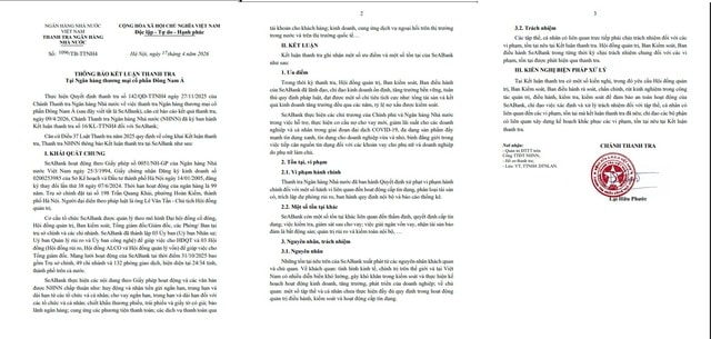 Thanh tra NHNN xử phạt và yêu cầu SeABank khắc phục các vi phạm- Ảnh 2.