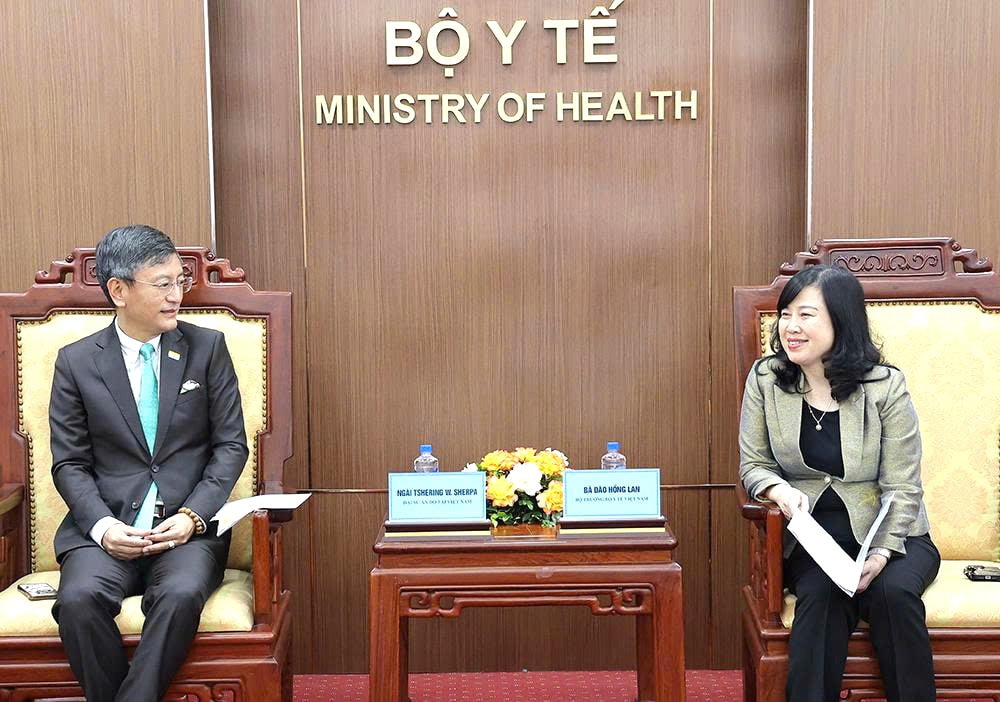 Bộ trưởng Đào Hồng Lan tiếp, làm việc với Đại sứ Đặc mệnh toàn quyền Ấn Độ tại Việt Nam- Ảnh 1.