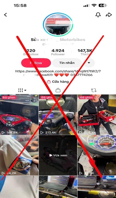 Chủ cửa hàng sửa chữa xe máy làm Tiktok hướng dẫn 'độ chế' phương tiện- Ảnh 2.