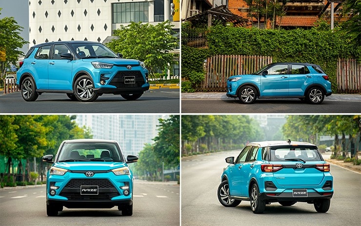 Đầu xe Toyota Raize với thiết kế lưới tản nhiệt sơn đen mạnh mẽ