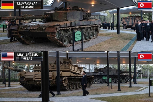 Triều Tiên công khai nghiên cứu xe tăng M1A1 Abrams của Mỹ và Leopard 2A4 của Đức- Ảnh 1. Triều Tiên công khai nghiên cứu xe tăng M1A1 Abrams của Mỹ và Leopard 2A4 của Đức- Ảnh 1.