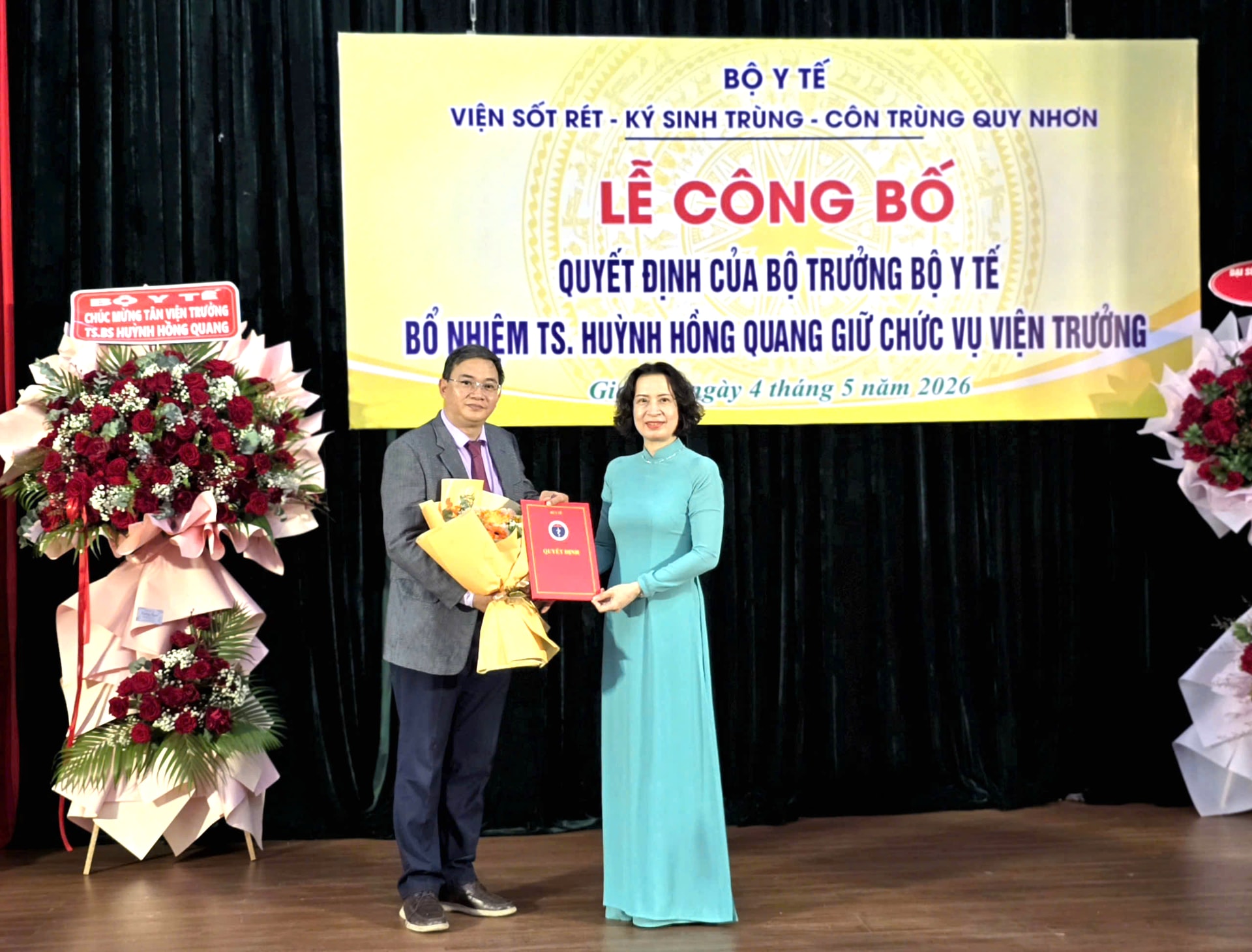 Bộ Y tế công bố quyết định bổ nhiệm Viện trưởng Viện Sốt rét - Ký sinh trùng - Côn trùng Quy Nhơn- Ảnh 1.