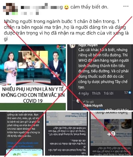 Đăng tin sai sự thật 'nhân viên y tế không cho con tiêm vắc-xin COVID 19' để bán hàng- Ảnh 1.
