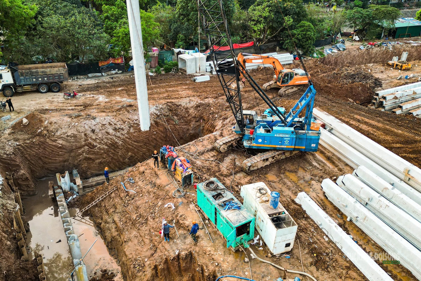 Hồ điều hòa Mễ Trì - Đồng Bông 2 gấp rút về đích trước mùa mưa- Ảnh 8.