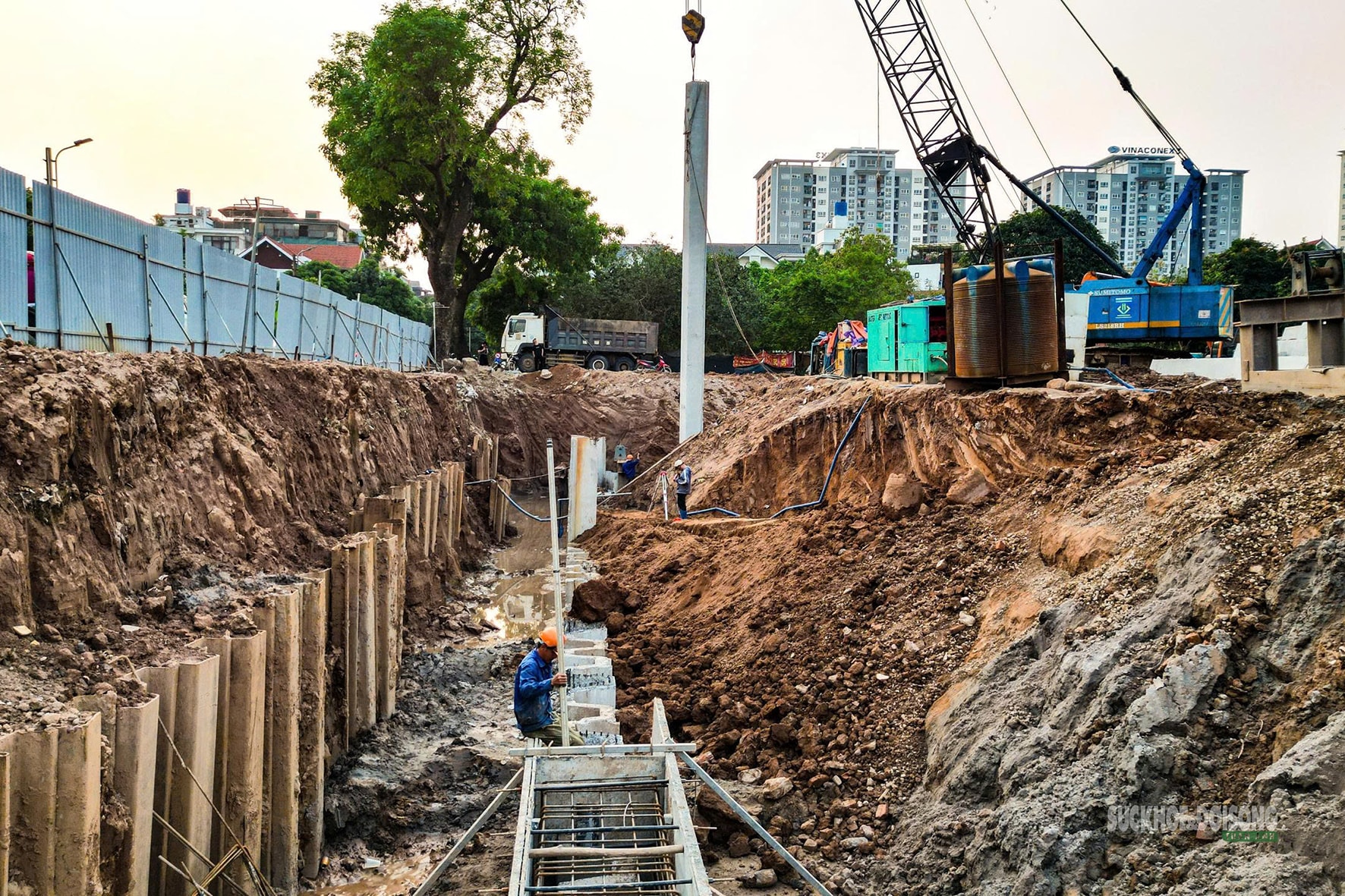 Hồ điều hòa Mễ Trì - Đồng Bông 2 gấp rút về đích trước mùa mưa- Ảnh 2.