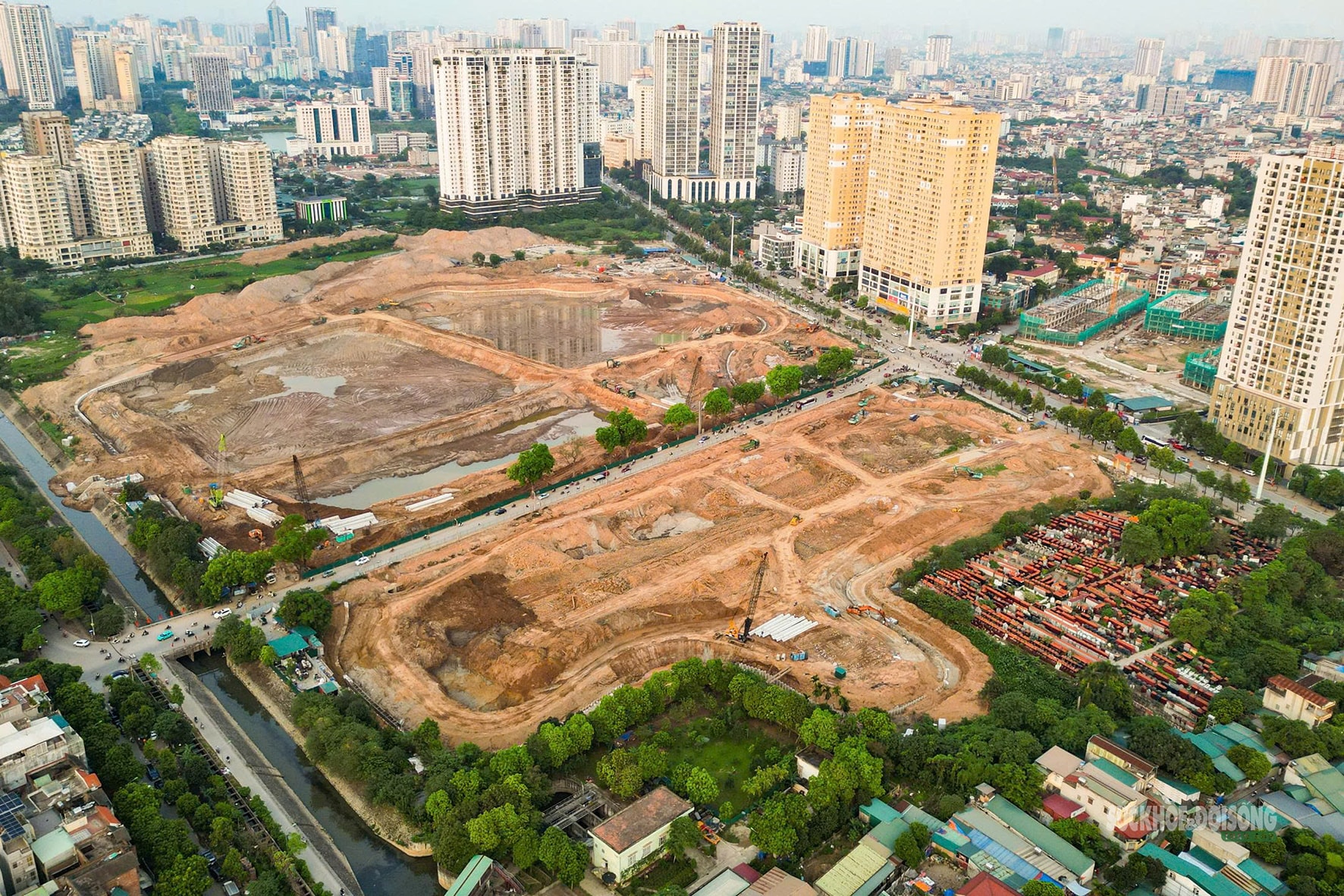 Hồ điều hòa Mễ Trì - Đồng Bông 2 gấp rút về đích trước mùa mưa- Ảnh 3.