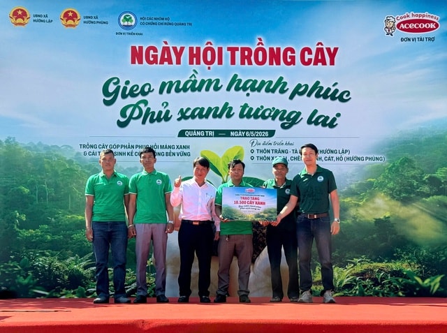 Acecook Việt Nam khởi động dự án trồng 10.500 cây xanh tại tỉnh Quảng Trị - 'Gieo mầm hạnh phúc - Phủ xanh tương lai'- Ảnh 2.