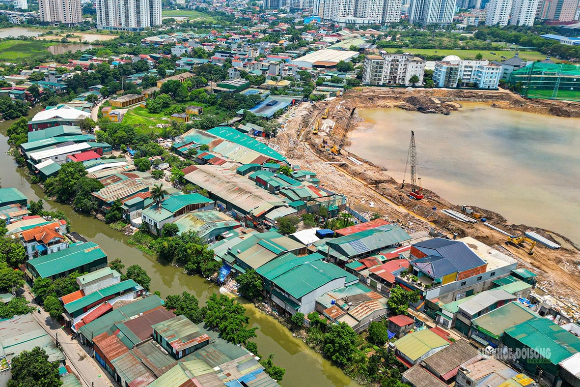 Hồ điều hòa Phú Đô tăng tốc trước mùa mưa ở Hà Nội- Ảnh 4.