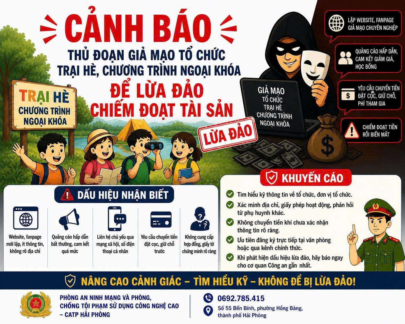 Cảnh báo giả mạo 'trại hè quân đội', 'học kỳ công an' lừa phụ huynh chuyển tiền- Ảnh 1. Cảnh báo giả mạo 'trại hè quân đội', 'học kỳ công an' lừa phụ huynh chuyển tiền- Ảnh 1.