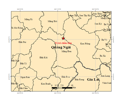 Liên tiếp nhiều trận động đất xảy ra ở Quảng Ngãi- Ảnh 1. Liên tiếp nhiều trận động đất xảy ra ở Quảng Ngãi- Ảnh 1.