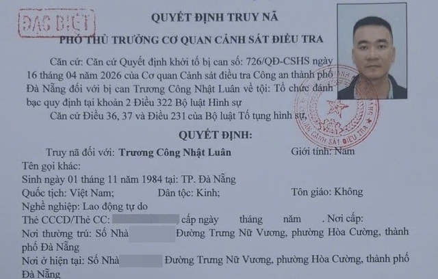 Truy nã đặc biệt đối tượng cầm đầu đường dây cá độ bóng đá liên tỉnh với số tiền hơn 350 tỷ đồng- Ảnh 1. Truy nã đặc biệt đối tượng cầm đầu đường dây cá độ bóng đá liên tỉnh với số tiền hơn 350 tỷ đồng- Ảnh 1.
