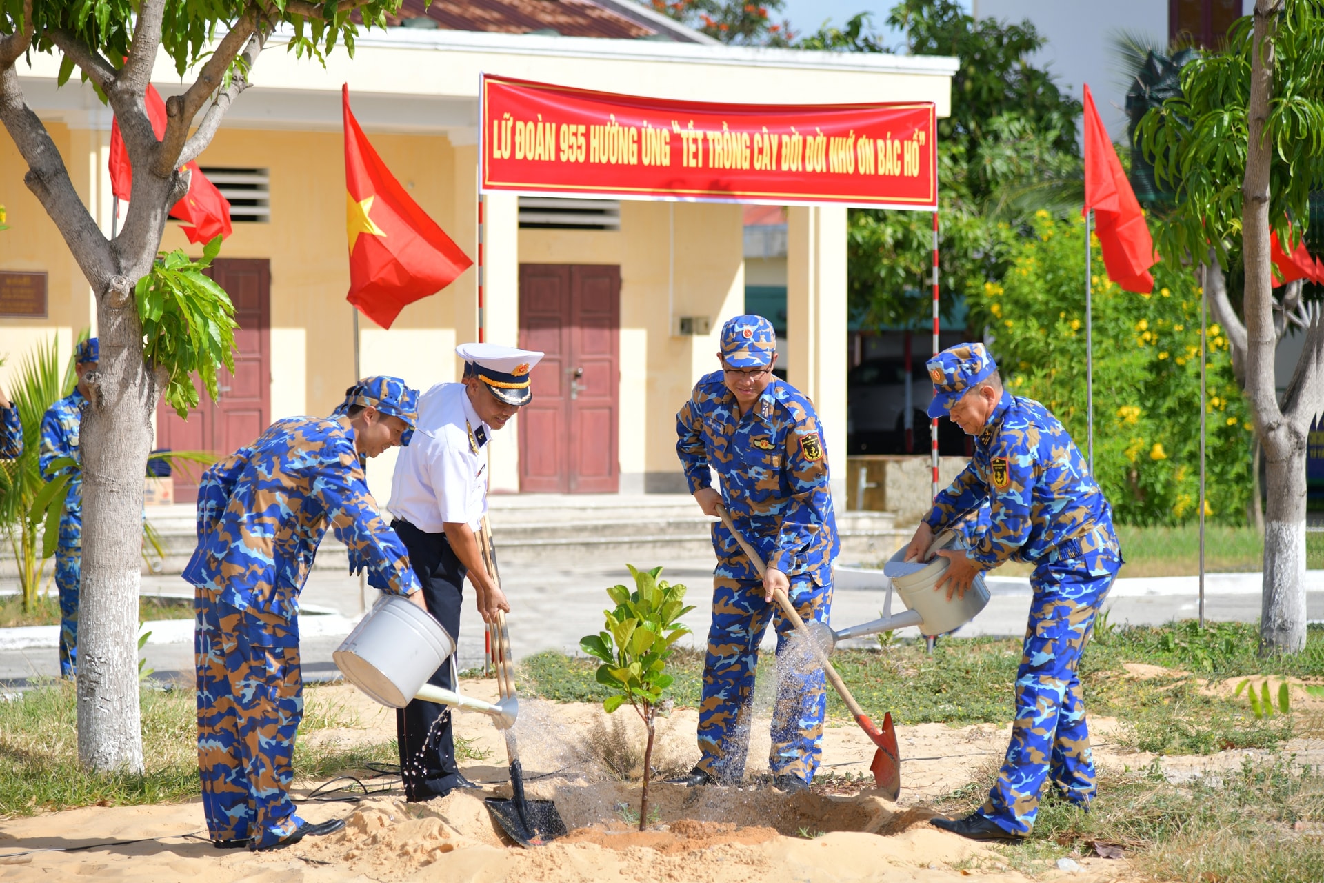 Lữ đoàn 955 phát động 'Tết trồng cây đời đời nhớ ơn Bác Hồ'- Ảnh 4.