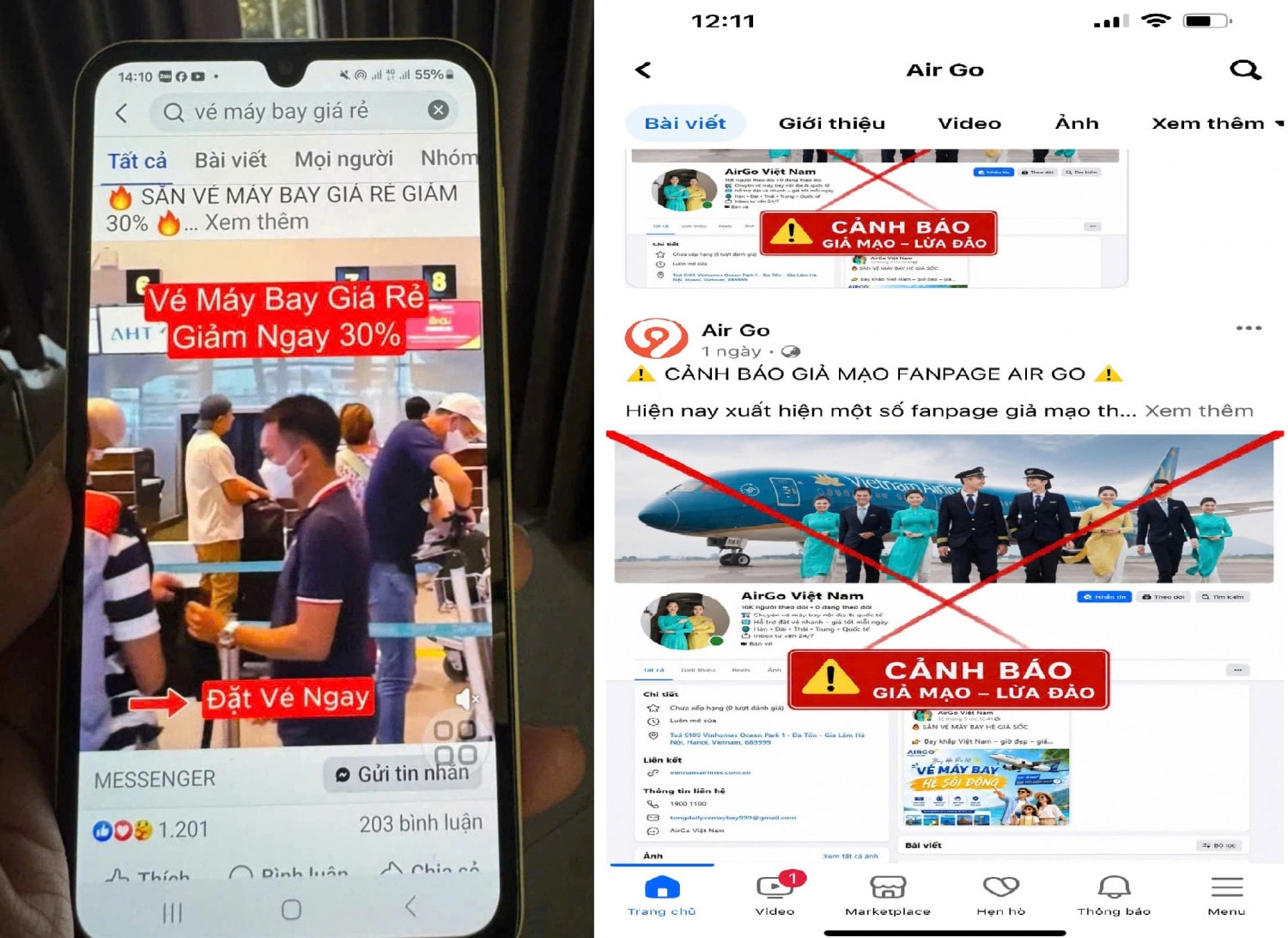 Cảnh báo lừa đảo bán vé máy bay giá rẻ dịp hè- Ảnh 1. Cảnh báo lừa đảo bán vé máy bay giá rẻ dịp hè- Ảnh 1.