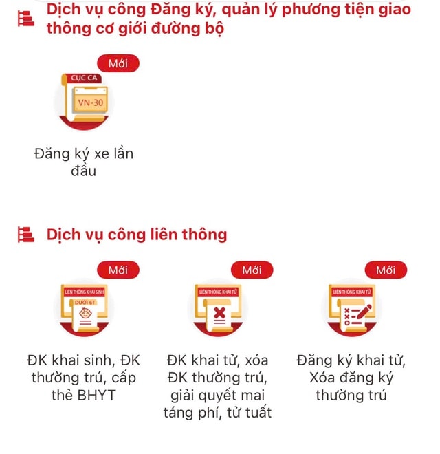 Chi tiết các thủ tục hành chính người dân có thể làm trên VNeID- Ảnh 3. Chi tiết các thủ tục hành chính người dân có thể làm trên VNeID- Ảnh 3.