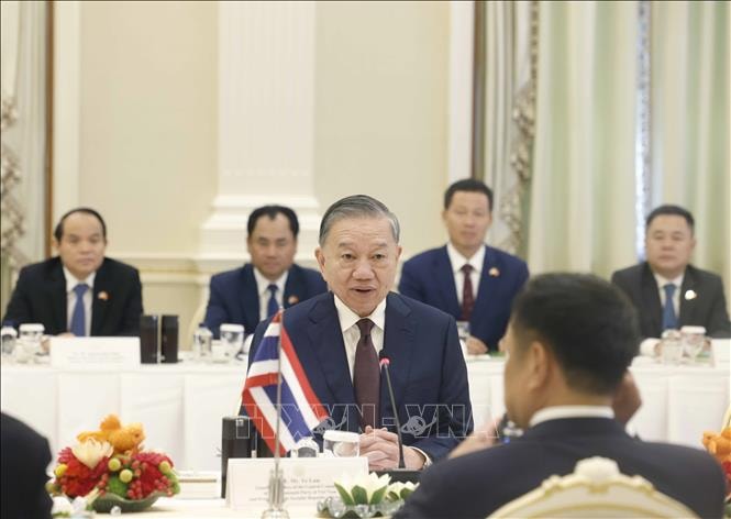 Tổng Bí thư, Chủ tịch nước Tô Lâm hội đàm với Thủ tướng Thái Lan Anutin Charnvirakul- Ảnh 2.