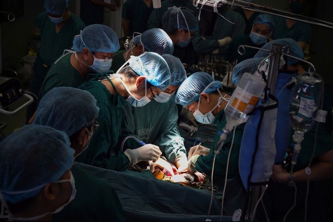Cập nhật nhiều tiến bộ mới trong phẫu thuật gan mật tụy tại Nghệ An- Ảnh 1. Bệnh viện Đa khoa Nghệ An thực hiện lấy, ghép tạng.