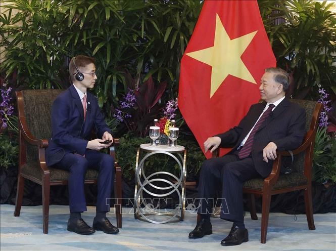 Tổng Bí thư, Chủ tịch nước Tô Lâm tiếp lãnh đạo các doanh nghiệp và tổ chức tài chính lớn của Singapore- Ảnh 4.