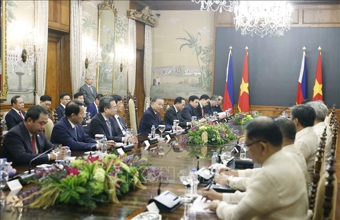 Tổng Bí thư, Chủ tịch nước Tô Lâm và Tổng thống Philippines hội đàm- Ảnh 5. Tổng Bí thư, Chủ tịch nước Tô Lâm và Tổng thống Philippines hội đàm- Ảnh 5.