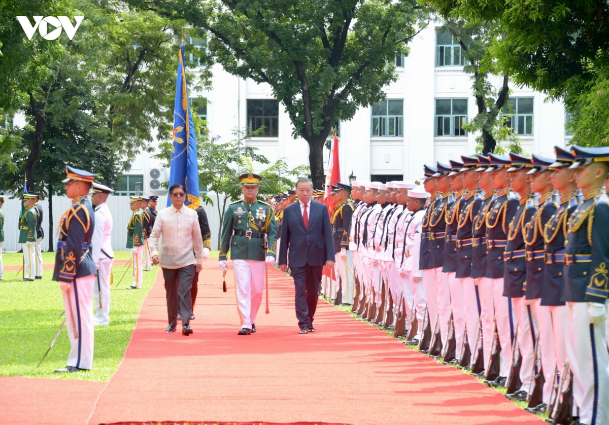 Lễ đón trọng thể Tổng Bí thư, Chủ tịch nước Tô Lâm thăm cấp Nhà nước Philippines- Ảnh 4.