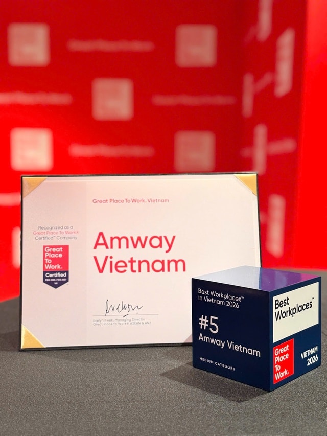 Amway Việt Nam hai năm liên tiếp đứng Top nơi làm việc xuất sắc hàng đầu Việt Nam 2026- Ảnh 2. Amway Việt Nam hai năm liên tiếp đứng Top nơi làm việc xuất sắc hàng đầu Việt Nam 2026- Ảnh 2.