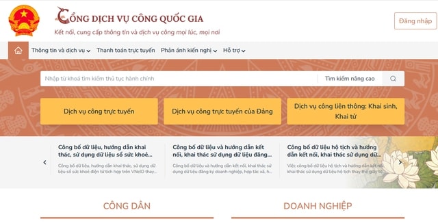 Cổng Dịch vụ công quốc gia hoạt động theo quy chế mới từ 20/7- Ảnh 1. Cổng Dịch vụ công quốc gia hoạt động theo quy chế mới từ 20/7- Ảnh 1.