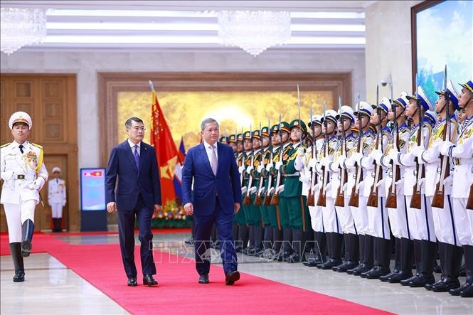 Thủ tướng Lê Minh Hưng chủ trì lễ đón chính thức Thủ tướng Campuchia- Ảnh 5. Thủ tướng Lê Minh Hưng chủ trì lễ đón chính thức Thủ tướng Campuchia- Ảnh 5.