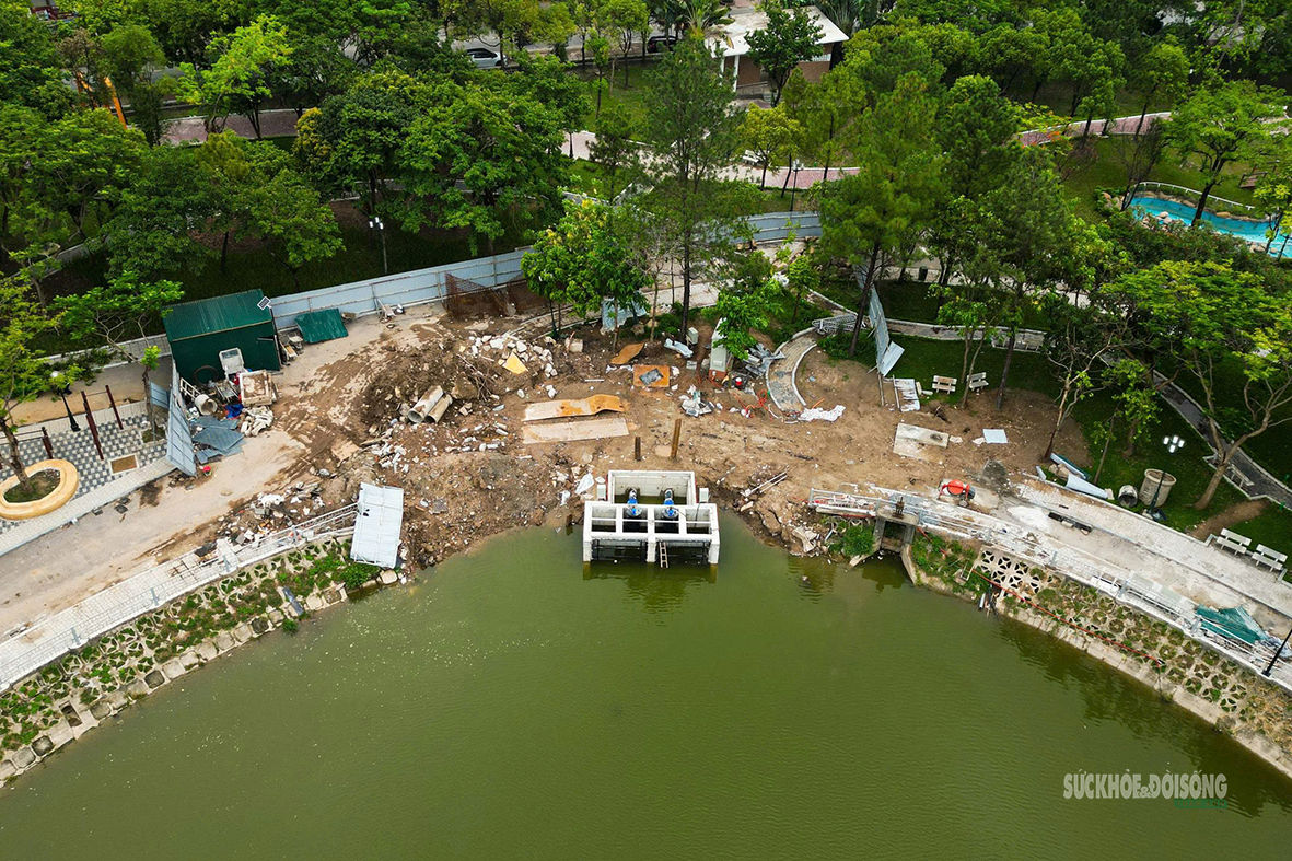 Hà Nội tăng tốc 'lá chắn' chống ngập tại các hồ điều hòa- Ảnh 2.