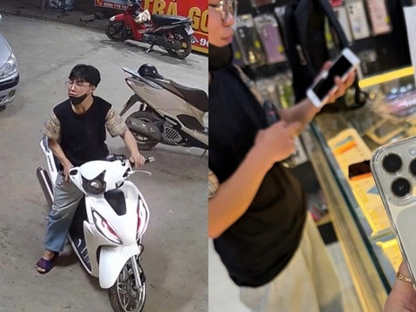 Truy tìm gã trai dùng ‘tiền giả, điện thoại mô hình’ lừa tráo iPhone 14 và 15 Pro Max- Ảnh 1. Truy tìm gã trai dùng ‘tiền giả, điện thoại mô hình’ lừa tráo iPhone 14 và 15 Pro Max- Ảnh 1.