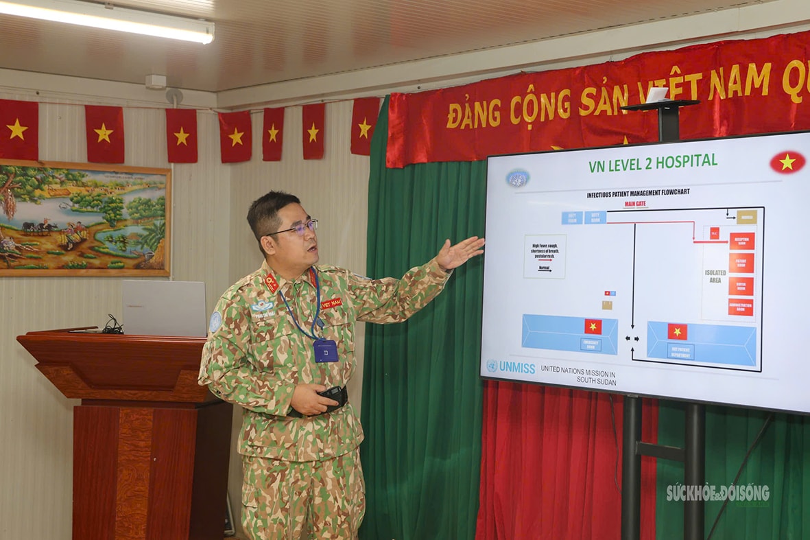 Bệnh viện Dã chiến 2.7 Việt Nam diễn tập ứng phó nguy cơ dịch Ebola tại Nam Sudan - Ảnh 1. Bệnh viện Dã chiến 2.7 Việt Nam diễn tập ứng phó nguy cơ dịch Ebola tại Nam Sudan - Ảnh 1.