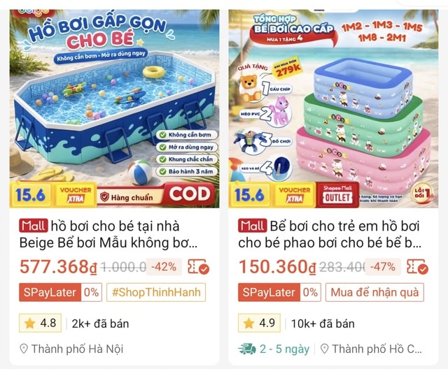 Áo phao, bể bơi di động thành mặt hàng 'hot' trong dịp hè- Ảnh 3.