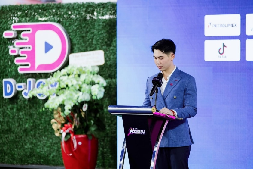 Chủ tịch D-Joy Đặng Quang Anh phát biểu tại lễ khai mạc