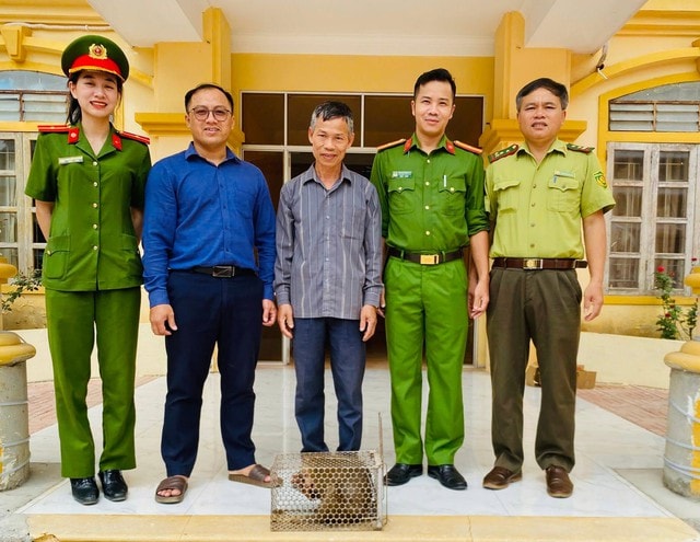 Bất ngờ chạm mặt khỉ đuôi lợn giữa đêm, người dân trình báo kiểm lâm- Ảnh 1. Bất ngờ chạm mặt khỉ đuôi lợn giữa đêm, người dân trình báo kiểm lâm- Ảnh 1.