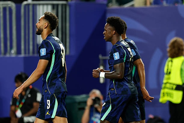 Matheus Cunha và Vinicius Junior phối hợp tấn công trong trận gặp Haiti tại World Cup 2026.