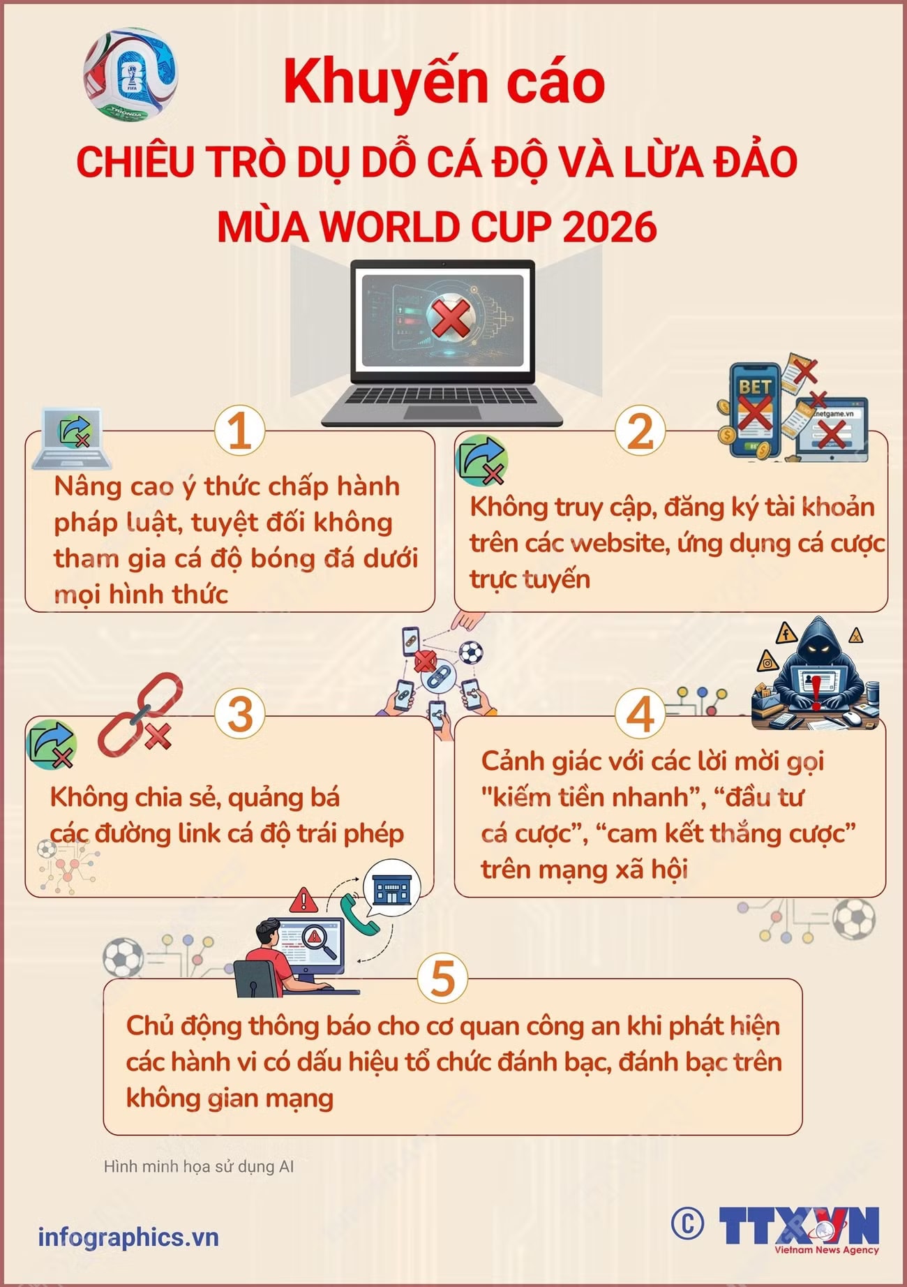 Cảnh giác với chiêu trò dụ dỗ cá độ và lừa đảo mùa World Cup 2026- Ảnh 1.