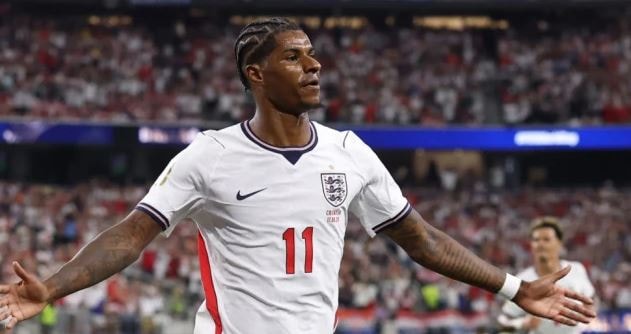 Marcus Rashford tập luyện trở lại cùng đội tuyển Anh.