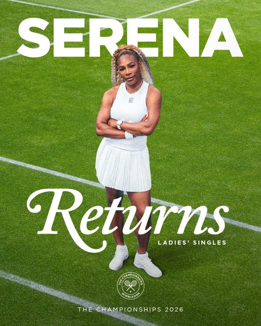 Serena Williams tái xuất tại Wimbledon 2026