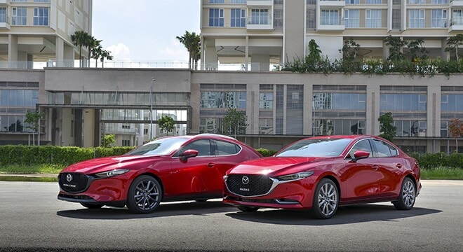 Cụm đèn pha LED mỏng và sắc sảo trên Mazda3 mới