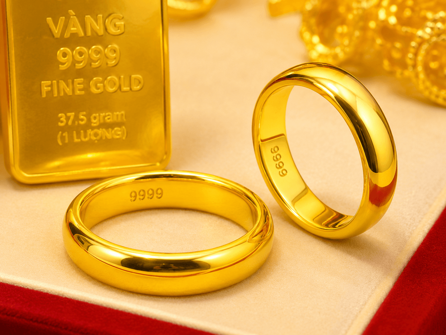 Vàng nhẫn 9999. (Ảnh minh họa: AI)