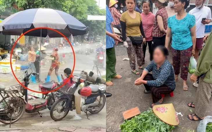 Khởi tố đối tượng dùng vòi nước cao áp xịt chảy máu mắt người phụ nữ bán rau- Ảnh 1.