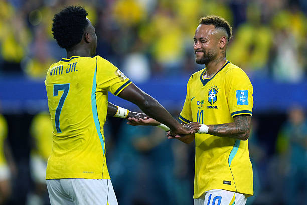 Hàng công Brazil với sự góp mặt của Neymar và Vinicius Jr