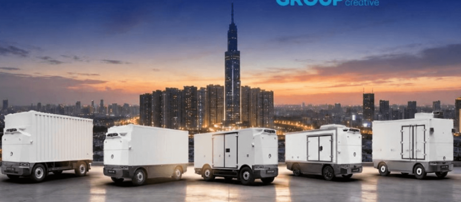 Hình ảnh minh họa xe tự hành chở hàng do HCMC C4IR cung cấp.