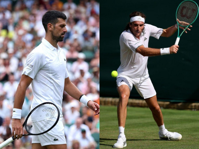 Novak Djokovic vs Stefanos Tsitsipas tại Wimbledon 2026