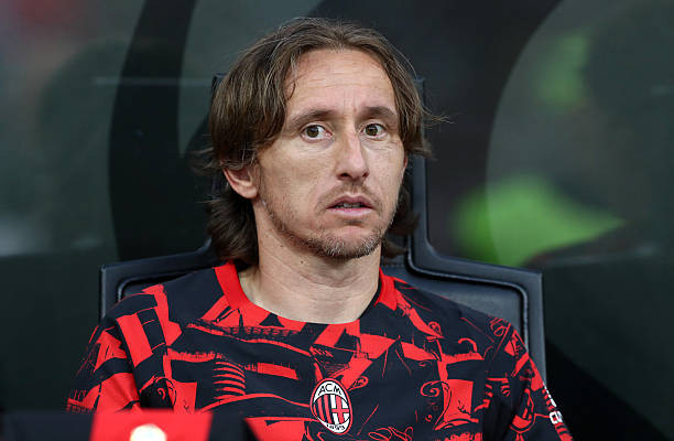 Tiền vệ Luka Modric trong màu áo AC Milan