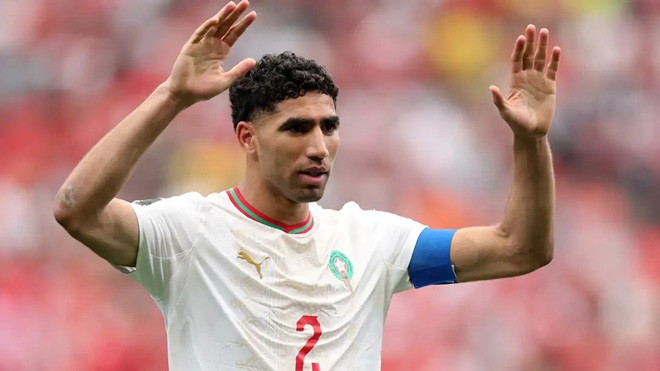 Hakimi góp công lớn vào chiến thắng của Morocco. Ảnh: Getty Images.