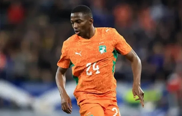 Bazoumana Toure trong màu áo đội tuyển quốc gia Bờ Biển Ngà tại World Cup 2026.